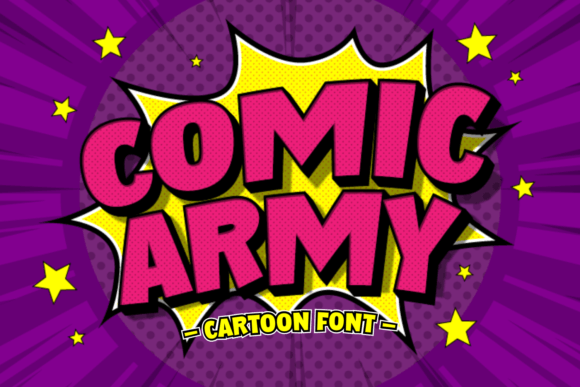 Comic Army: A Bold Display Font for Web Design