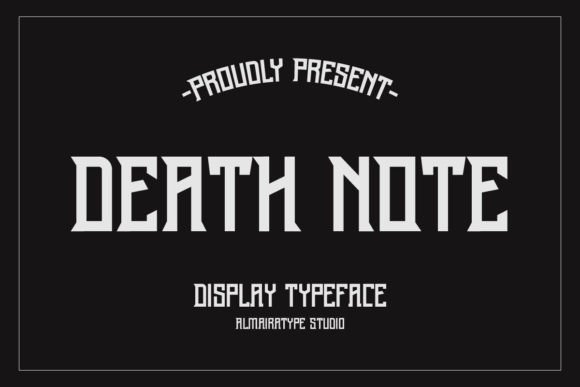 Death Note: A Bold Display Font for Editorial Design