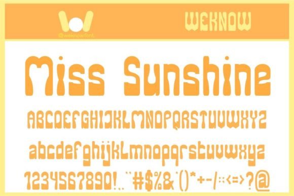 Miss Sunshine: A Display Font for Crafters and Product Creators