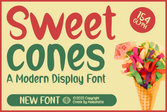 Transform Your Visuals with Sweet Cones: A Display Font for Impactful Campaigns